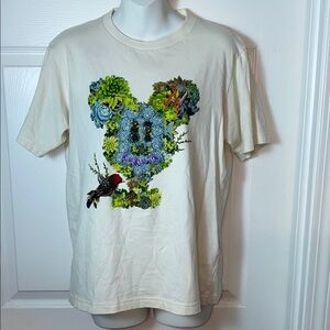 Uniqlo Disney Mickey Mouse Floral T-shirt  Size Small Cotton